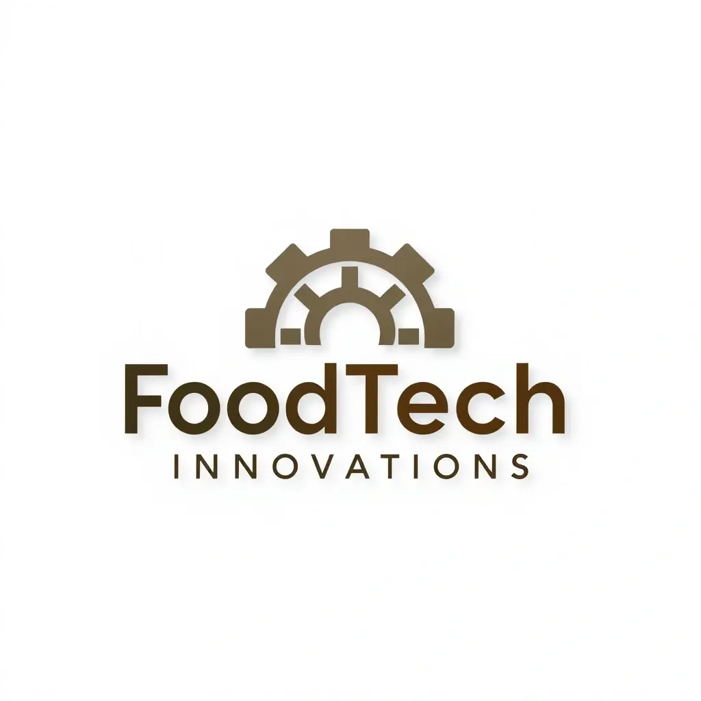 Logo of 'FoodTech Innovations', a company showcasing the latest food technology, displayed in the context of sponsoring the cakeio conference.