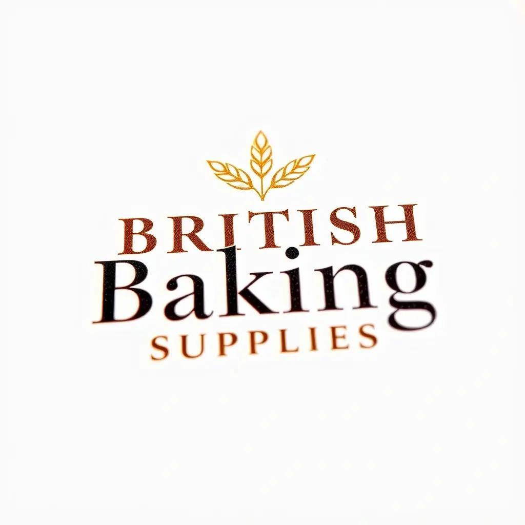Logo of 'British Baking Supplies', a company providing high-quality baking ingredients, displayed in the context of sponsoring the cakeio conference.